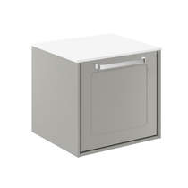 Crosswater Infinity Framed Vanity With White Top (500mm, Storm Grey).