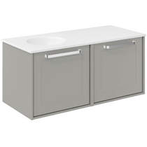 Crosswater Infinity Framed Vanity With LH Basin (1000mm, S Grey).