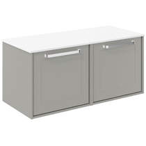 Crosswater Infinity Framed Vanity With White Top (1000mm, S Grey).