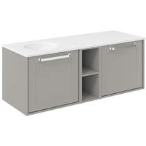 Crosswater Infinity Framed Vanity Unit With LH Basin (1200mm, S Grey).