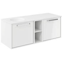 Crosswater Infinity Framed Vanity Unit With LH Basin (1200mm, G White).
