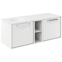 Crosswater Infinity Framed Vanity Unit With LH Basin (1200mm, M White).