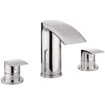 Crosswater Flow 3 Hole Bath Filler Tap (Chrome).