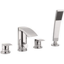 Crosswater Flow 4 Hole Bath Shower Mixer Tap With Kit (Chrome).