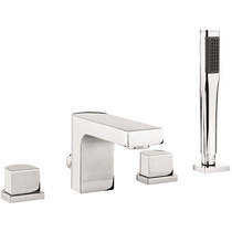 Crosswater Planet 4 Hole Bath Shower Mixer Tap With Kit (Chrome).