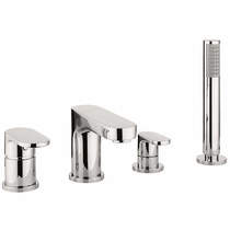 Crosswater Style 4 Hole Bath Shower Mixer Tap With Kit (Chrome).
