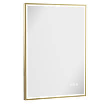 Crosswater MPRO LED Mirror 600x800mm (Brushed Brass Frame).