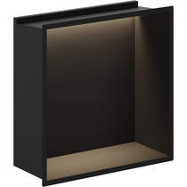 Crosswater Shower Niches Shower Niche With LED Light (305x305x80mm, Matt Black).