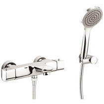 Crosswater North Wall Mounted Bath Shower Mixer Tap & Kit (Chrome).