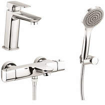 Crosswater North Basin & Wall Mounted BSM Tap Pack & Kit (Chrome).