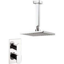 Crosswater Planet Thermostatic Shower Valve, 200mm Square Head & Arm.