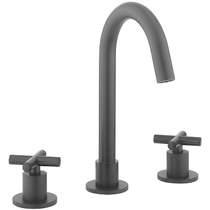 Crosswater MPRO Deck Mounted Crosshead Basin Tap (3 Hole, Slate).