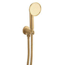 Crosswater Industrial Wall Outlet, Handset & Hose (Unlacquered Brass).