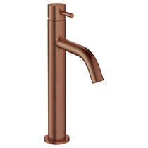 Crosswater MPRO Tall Basin Mixer Tap With Lever Handle (Brushed Bronze).