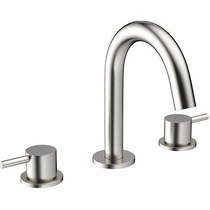 Crosswater MPRO Basin Mixer Tap (3 Hole, Brushed Stainless Steel).