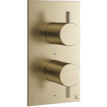 Crosswater MPRO Thermostatic Shower Valve With 2 Outlets (B Brass).