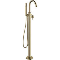 Crosswater mpro floorstanding bath shower mixer tap (brushed brass).