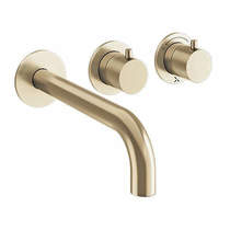 Crosswater Module Shower Valve With Spout (3 Outlets, Brushed Brass).