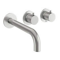 Crosswater Module Shower Valve With Spout (2 Outlets, Brushed Steel).