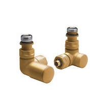 Crosswater mpro angled radiator valves (brushed brass).