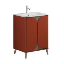 Crosswater Tambour Vanity Unit With Basin (600mm, Soft Clay).