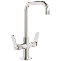 Crosswater Calix Mono Basin Mixer Tap With Lever Handles (Br Metallic).