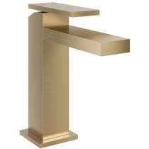Crosswater Myron Mono Basin Mixer Tap With Lever Handle (Brushed Brass).