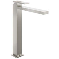 Crosswater Myron Tall Basin Mixer Tap With Lever Handle (Brushed Metallic).