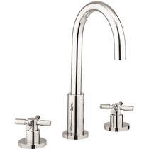 Croswater totti ii 3 hole basin mixer tap with waste (chrome).