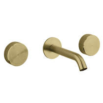 Crosswater 3ONE6 Wall Mounted Basin Mixer Tap (Brushed Brass).