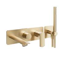 Crosswater Varda Wall-Mounted Bath Shower Mixer Tap (Br Brass).