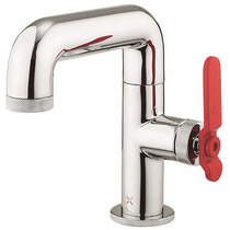 Crosswater UNION Basin Mixer Tap With Red Lever Handle (Chrome).