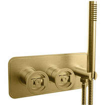 Crosswater UNION Shower Valve With Handset (2-Way, Brushed Brass).