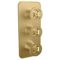 Crosswater UNION Thermostatic Shower Valve (3 Outlets, Brushed Brass).