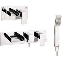 Crosswater Water Square Wall Mounted Basin & BSM Tap Pack.