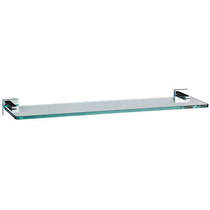 Crosswater Zeya Frosted Glass Shelf (500mm, Chrome).