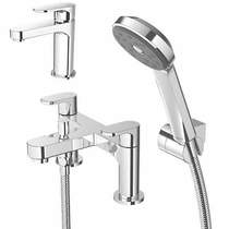 Methven Breeze Basin & Bath Shower Mixer Tap Pack With Kit (Chrome).