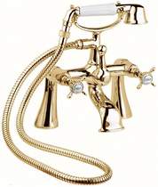 Deva Coronation 1/2" Bath Shower Mixer Tap With Shower Kit (Gold).