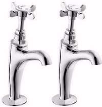 Deva Coronation BS1010 High Neck Sink Taps (Pair, Chrome)