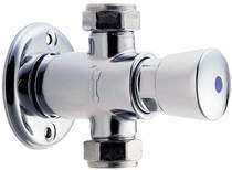 Deva Commercial Preset Exposed Non-Concussive Shower Valve.