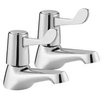 Deva Vitality Basin Taps With Lever Handles (Pair, Chrome).