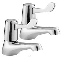 Deva Vitality Bath Taps With Lever Handles (Pair, Chrome).