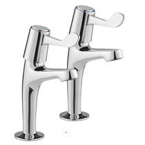 Deva Vitality Sink Kitchen Taps With Lever Handles (Pair, Chrome).