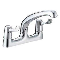 Deva Vitality Deck Mixer Kitchen Tap With Lever Handles (Eco, Chrome).