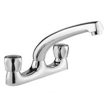Deva Vitality Deck Mixer Kitchen Tap With Round Handles (Chrome).