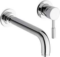 Deva vision 2 tap hole wall mounted basin mixer tap.