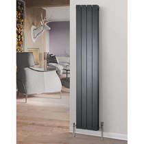 Ecoheat holborn vertical aluminium radiator 260x1866 (volcanic).