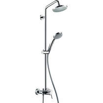 Hansgrohe Croma 160 1 Jet Showerpipe Pack With Lever Handle (Chrome).