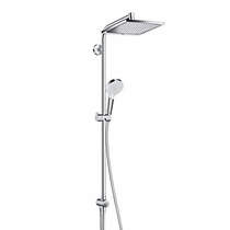 Hansgrohe crometta e 240 1 jet showerpipe pack reno with ecosmart.