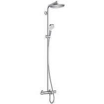 Hansgrohe Crometta S 240 1 Jet Showerpipe Pack With Bath Filler Spout.
